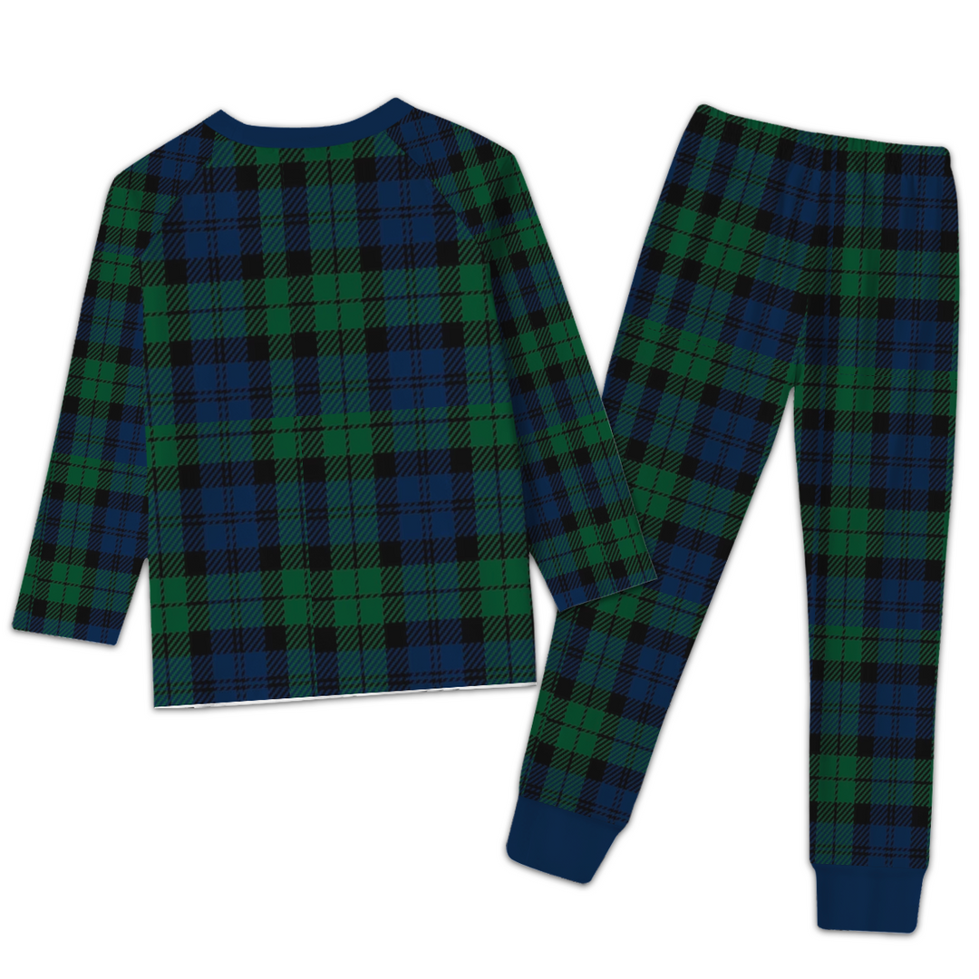 Green Plaid Is A Dark Green Plant Pattern Pajamas Set