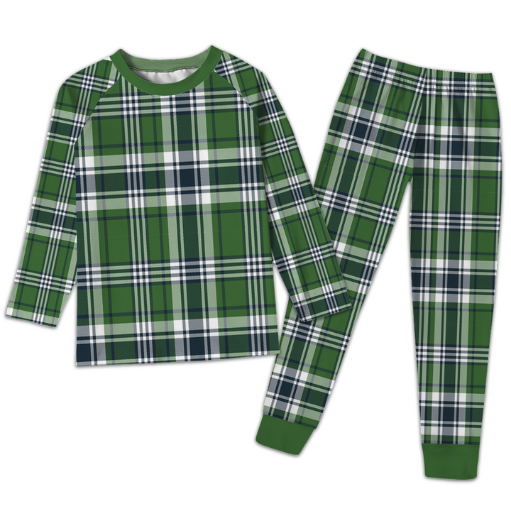 Blue Black Plaid Pajamas Set