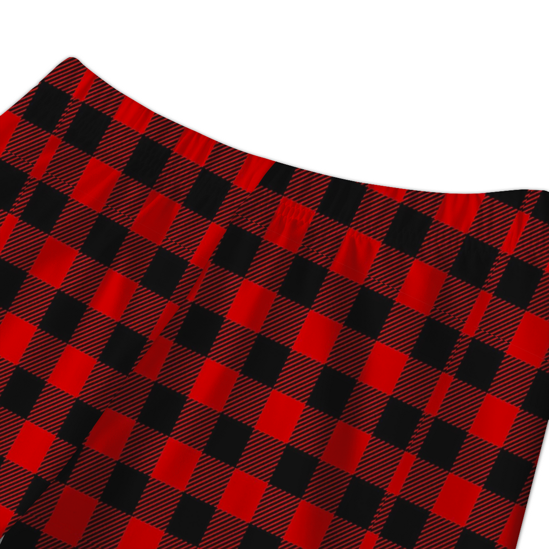 Red Black Plaid Pajamas Set