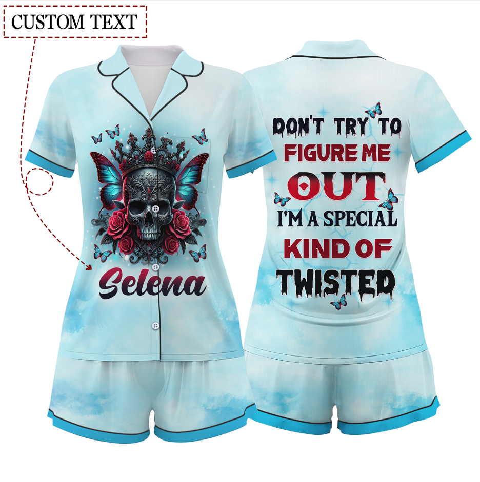 Custom Text I'm A Special Kind Of Twisted Short Pajamas Set