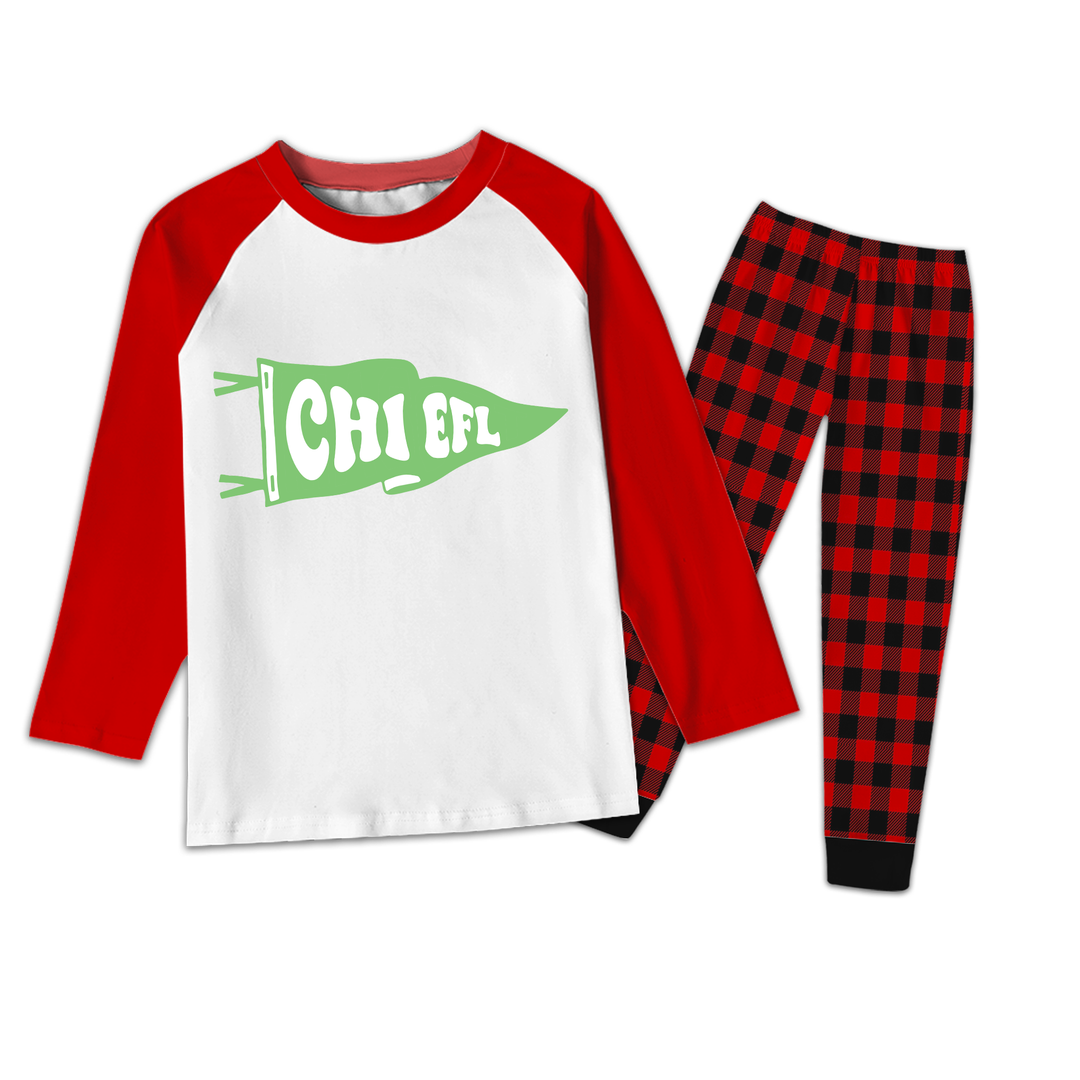 Custom Mascort School Flag Name Matching Pyjamas Set