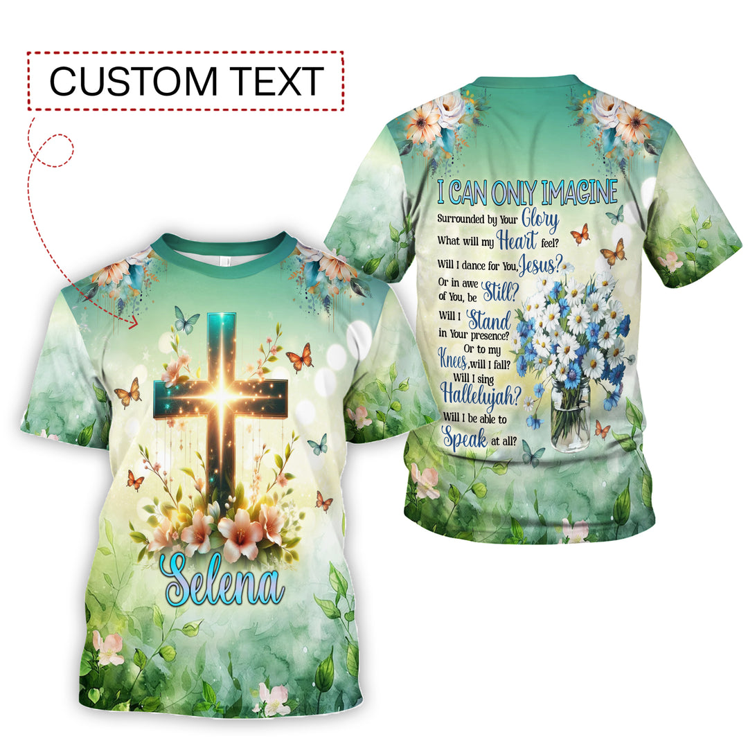 Custom Text I Can Only Imagine Hoodie All Over Print