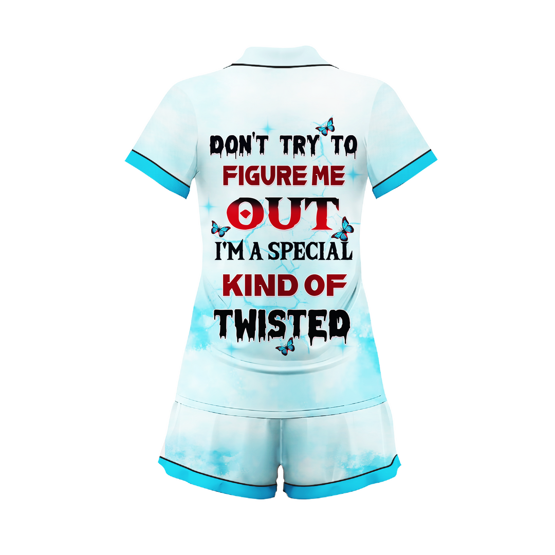 Custom Text I'm A Special Kind Of Twisted Short Pajamas Set